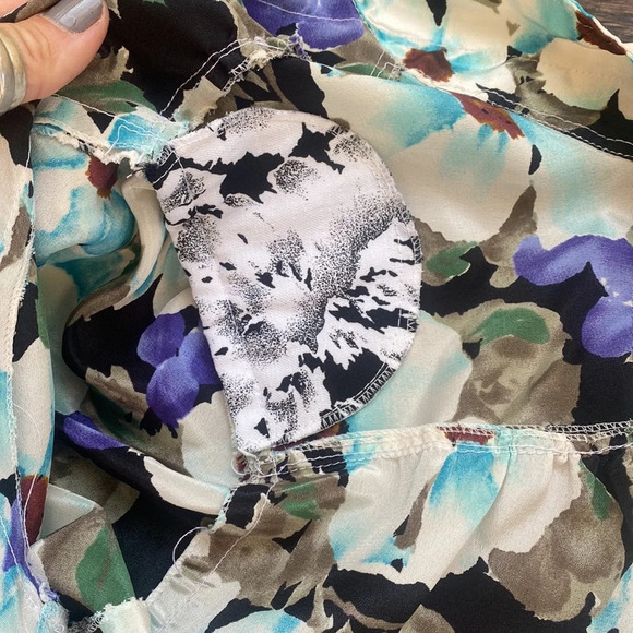 1980’s vintage handmade floral blouse - Picture 10 of 13